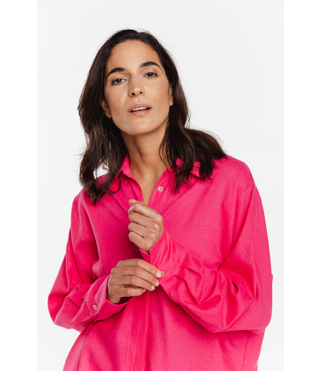 Coemi Linen Dream Homewear Set Fuchsia