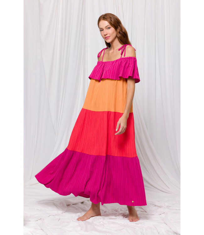 241-52-XDV-W/346 Jurk Fuchsia