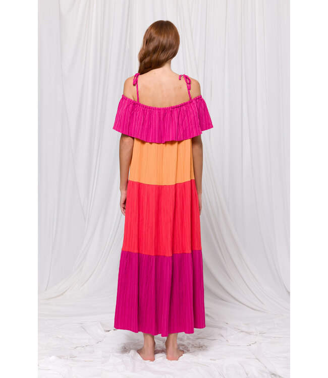 241-52-XDV-W/346 Jurk Fuchsia