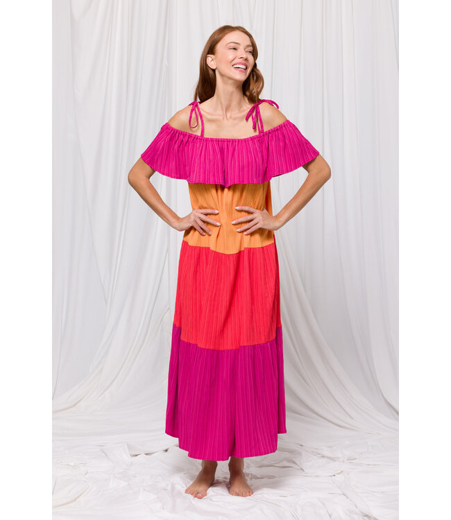 241-52-XDV-W/346 Jurk Fuchsia