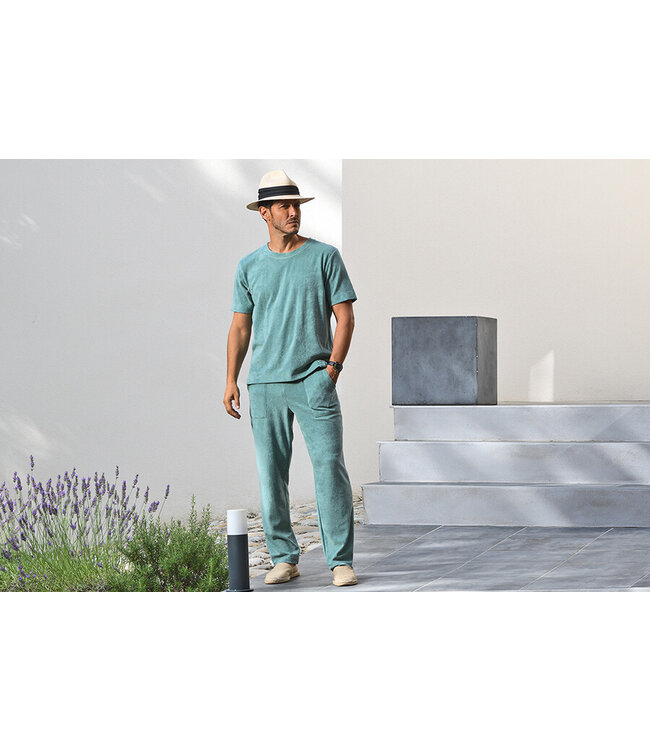 Pilus Felicien Pyjama Bouclé Homme Vert Acier