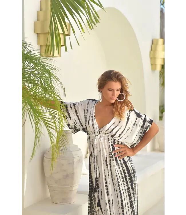 Hot Lava Alana Moonstone Dress Salt & Pepper