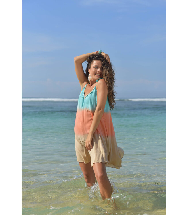 Hot Lava Pippa Sunny Days Beachsuit Turquoise/Orange