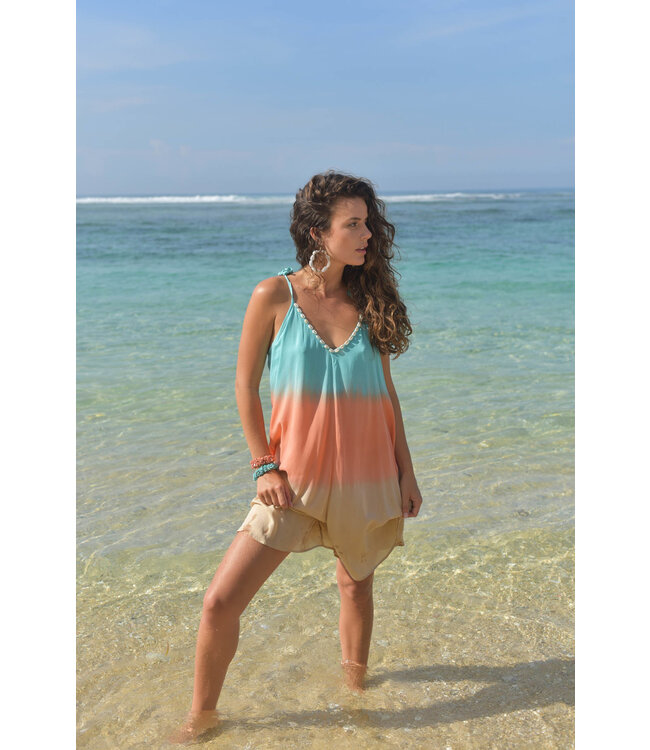 Hot Lava Pippa Sunny Days Beachsuit Turquoise/Orange