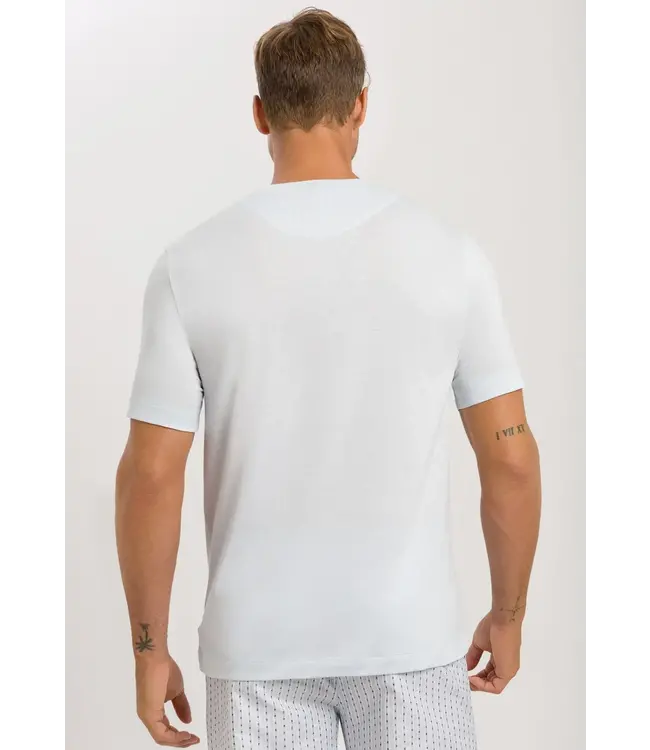 Hanro Carl Shortset Pyjama Glossy Blue Stripe