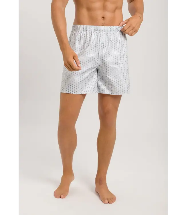 Hanro Carl Shortset Pyjama Glossy Blue Stripe