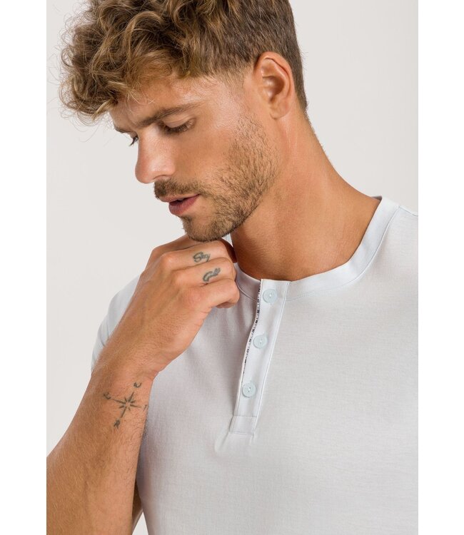 Hanro Carl Shortset Pyjama Glossy Blue Stripe