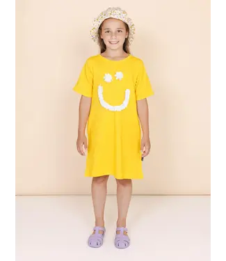 Snurk Creamy Smile YellowT-shirt Dress Kids