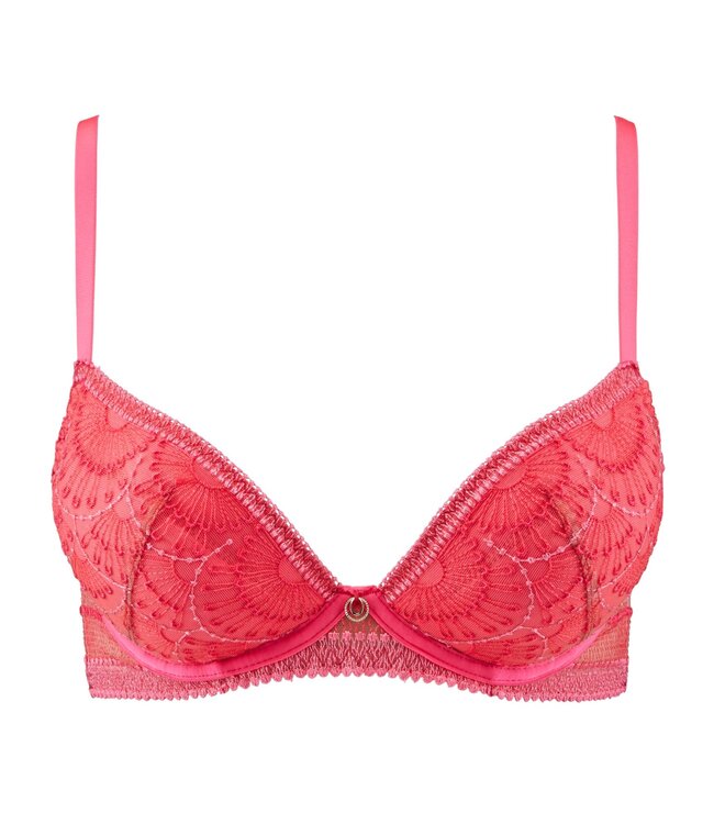 Aubade Paris Pure Vibration Plunge Coussinet Bra Pink Flash