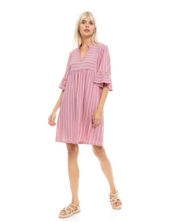 Pink Label Beachwear Dress Pink Stripe