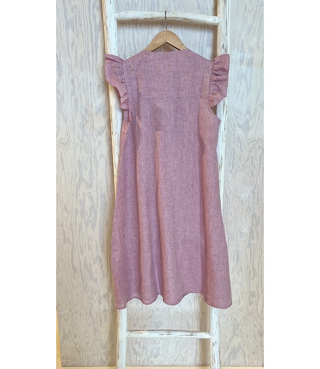 Yellamaris Linnen Homewear Dress Pink