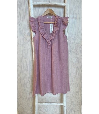 Yellamaris Linnen Homewear Dress Pink