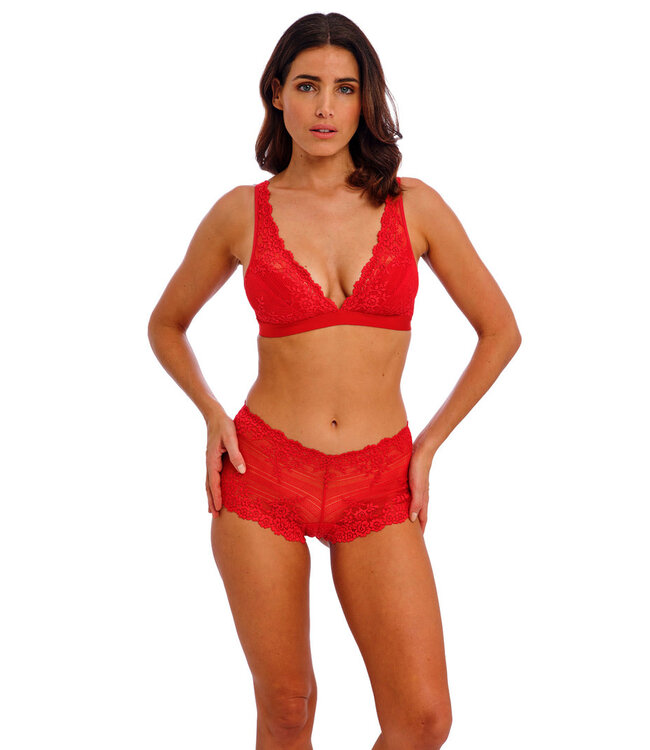 Wacoal Embrace Lace Boy Short Equestrian Red