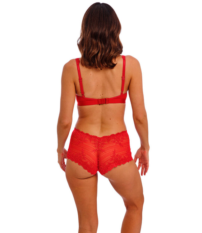Wacoal Embrace Lace Boy Short Equestrian Red