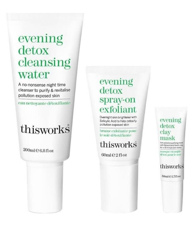 ThisWorks Evening Detox Skin Solutions 200ml + 60ml + 5ml