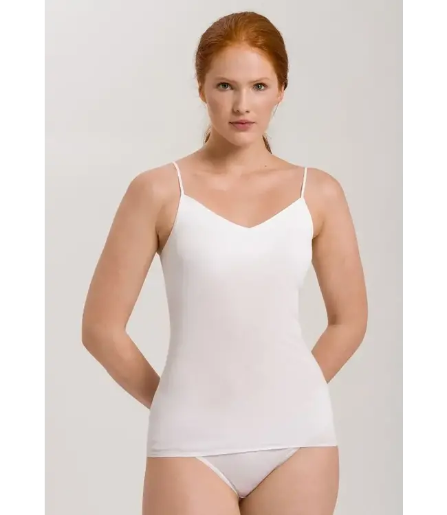 Hanro Seamless Padded Spaghetti Top White