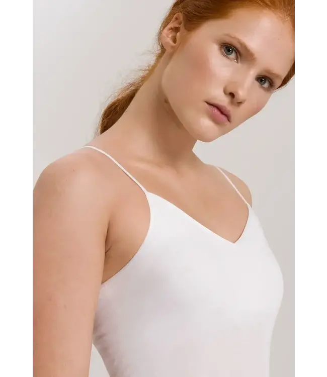 Hanro Seamless Padded Spaghetti Top White