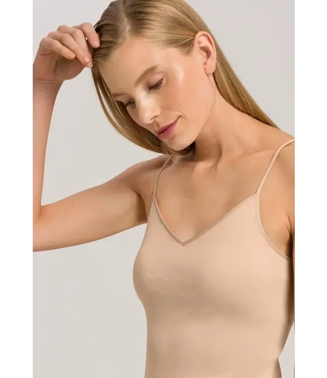 Hanro Seamless Padded Spaghetti Top Beige