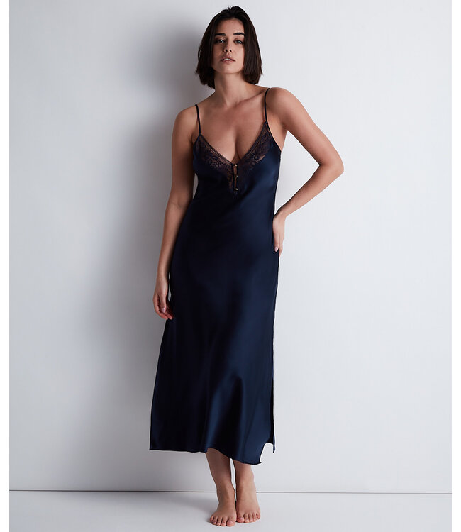 Aubade Paris Midnight Whisper Nuisette Longue Evening Blue