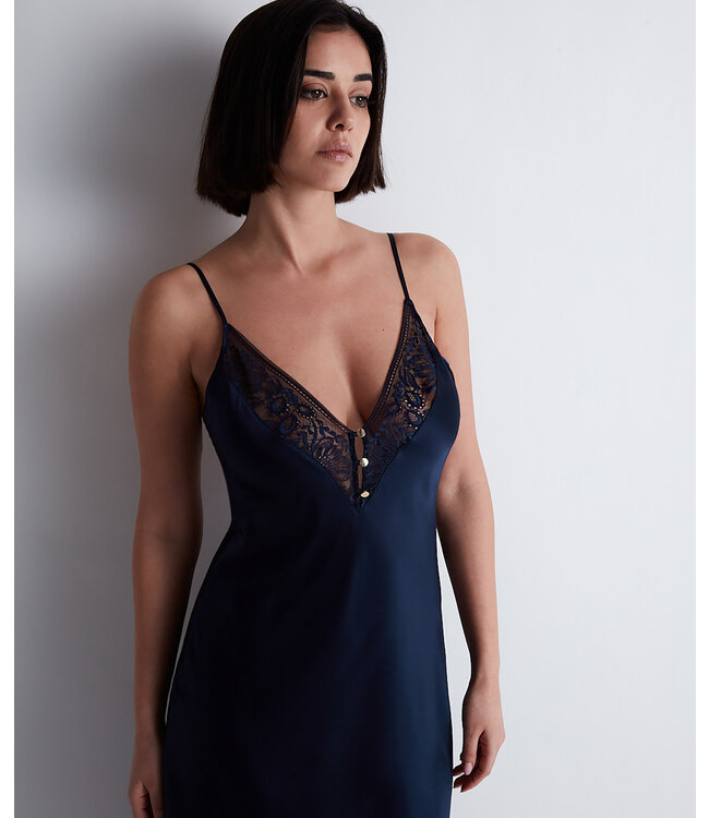 Aubade Paris Midnight Whisper Nuisette Longue Evening Blue