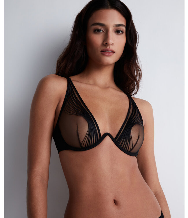 Aubade Paris Sumptuous Waves Triangle Mono BH Smoky Attraction