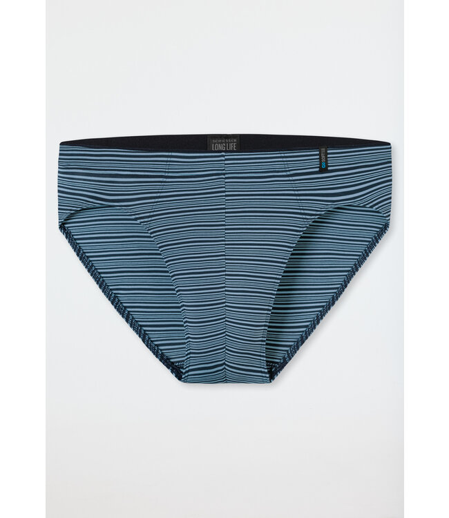 Schiesser Heren Minislip Modaal Blauwgrijs Streep