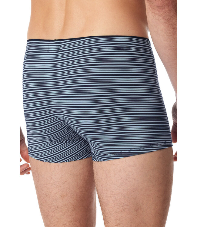 Schiesser Mini Boxershort Modaal Blauwgrijs Streep