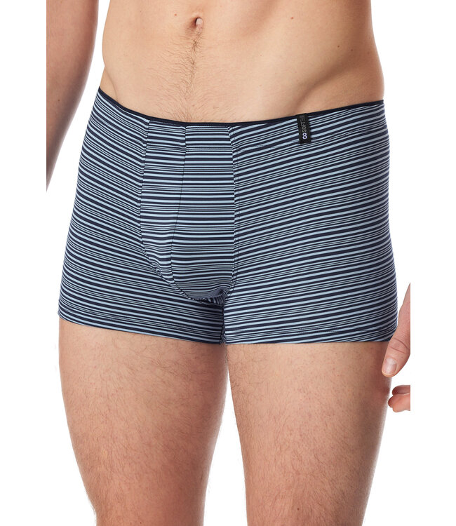 Schiesser Mini Boxershort Modaal Blauwgrijs Streep