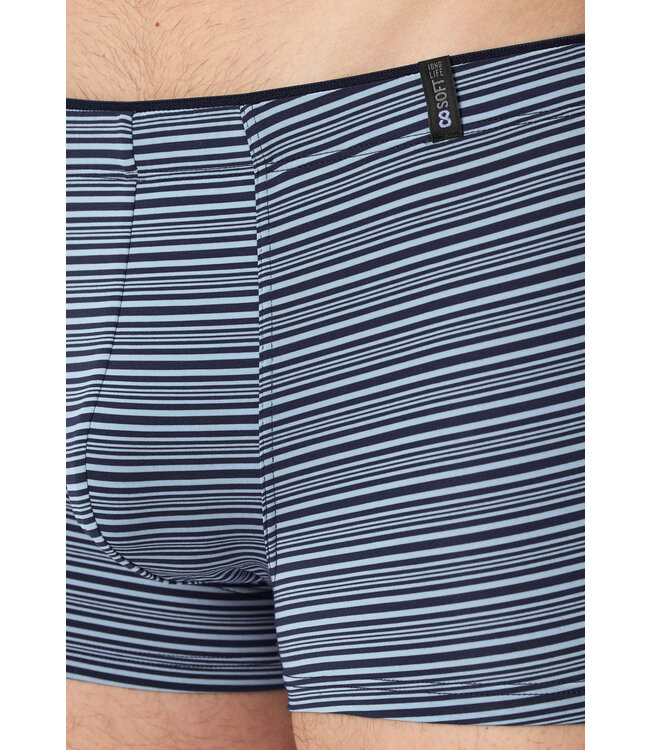 Schiesser Mini Boxershort Modaal Blauwgrijs Streep