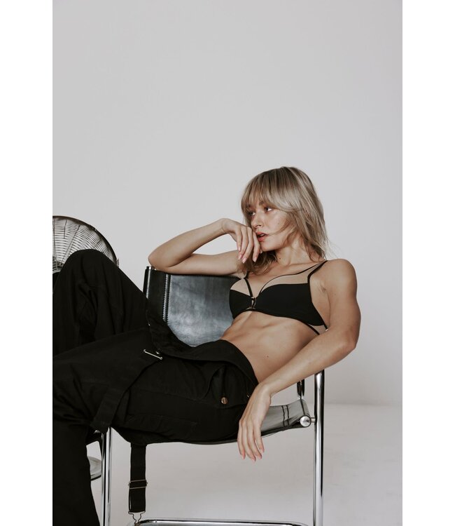 SARDA Avit Padded Plunge Bra Black