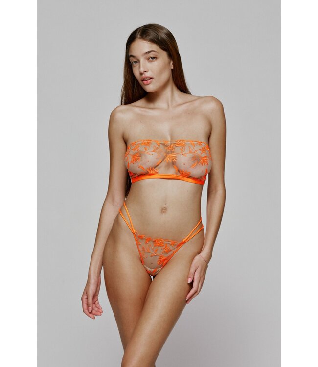 SARDA Shay Non Padded Strapless Bra Orange Shock