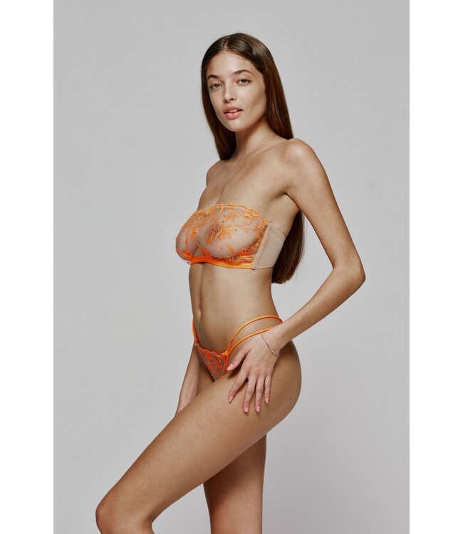 SARDA Shay Non Padded Strapless Bra Orange Shock