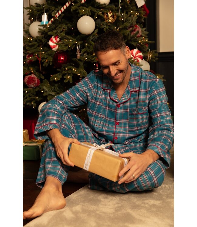 Cyberjammies Montana Brushed Pyjama Set Blue Mix