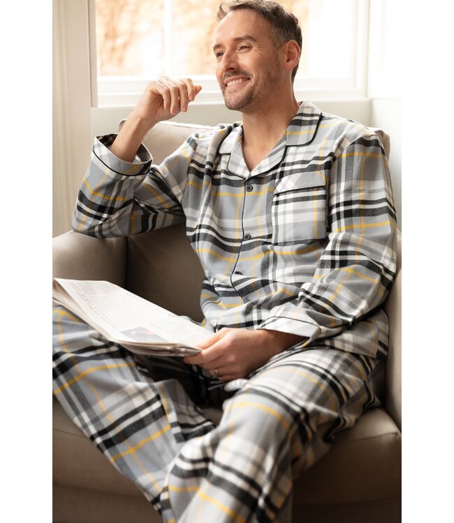 Cyberjammies Parker Brushed Pyjama Set Grey Mix