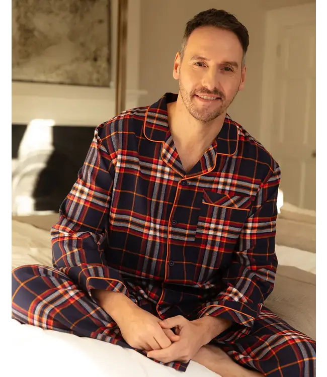 Cyberjammies Taylor Brushed Pyjama Pants Navy Mix