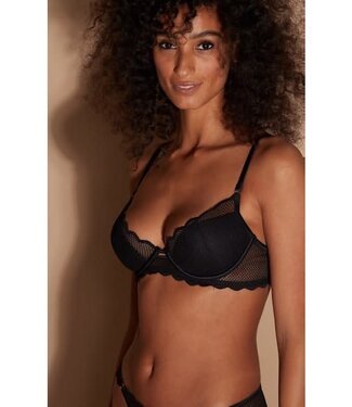 Scandale Heroine Chic Plunge Padded BH Black