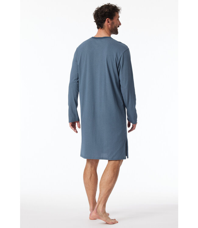 Schiesser Heren Nachthemd Blue Grey