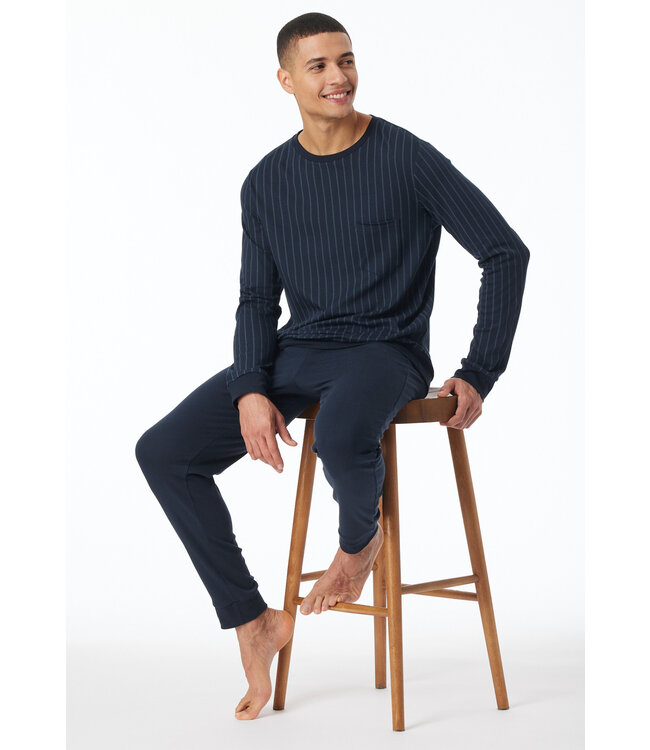 Schiesser Pyjama Heren Night Blue