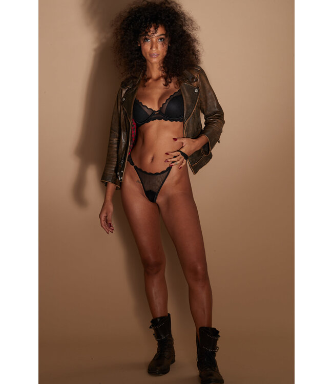 Heroine Chic Plunge Padded BH Black