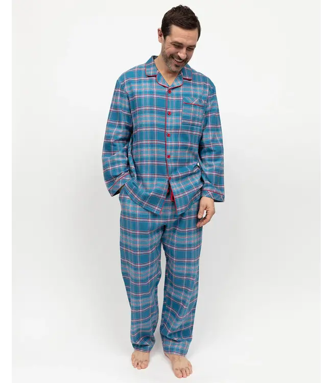 Cyberjammies Montana Brushed Pyjama Set Blue Mix