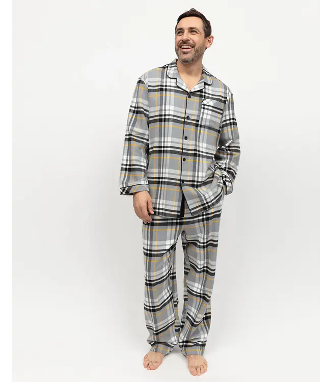 Cyberjammies Parker Brushed Pyjama Set Grey Mix