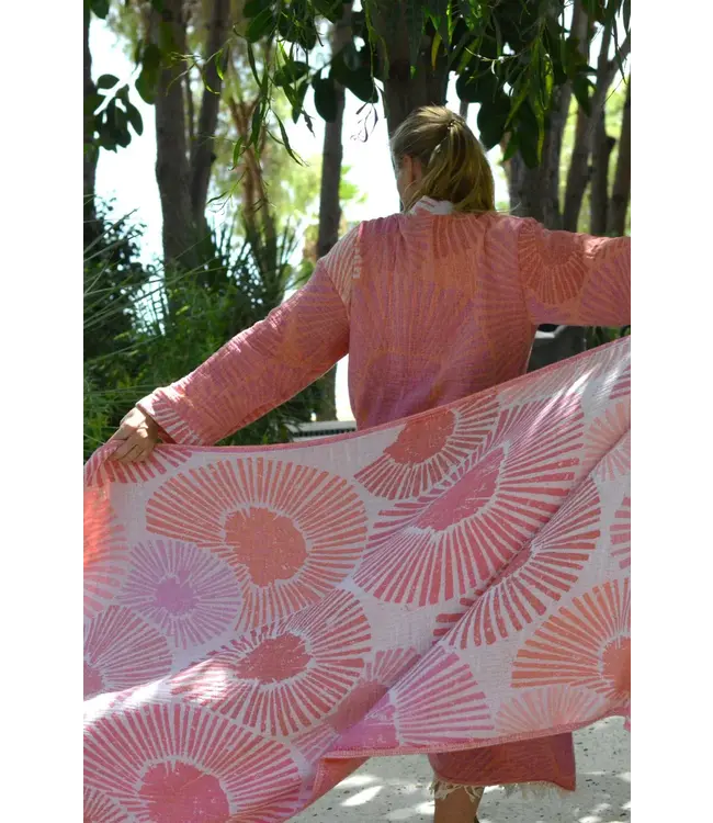 Zus en Zomer Bathrobe Kimono Alya Pink