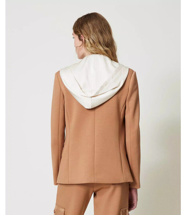 Twin-Set Knitted Blazer Bicolor Caramel