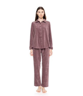 Pyjama Velvet Violette Stripe