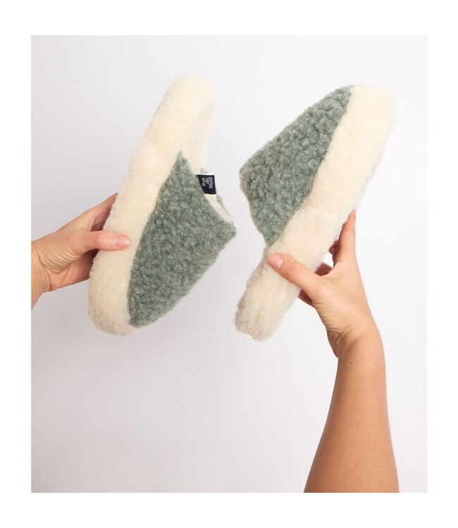 Rue de Wool Nordic Mule Seagreen/Natural