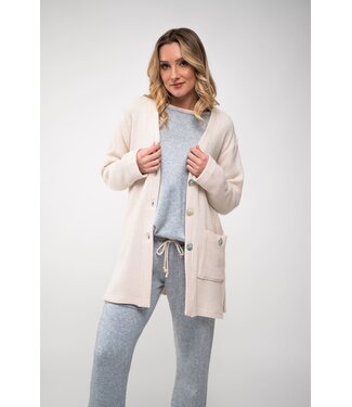 Mira Gebreid Jacket Ecru