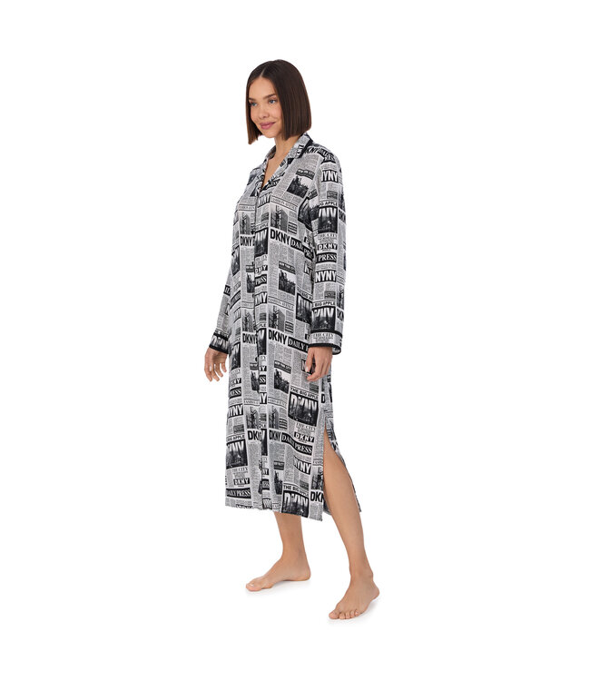 DKNY Sleepshirt Black Newspaper