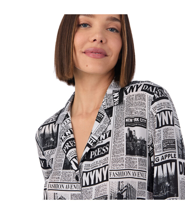 DKNY Sleepshirt Black Newspaper