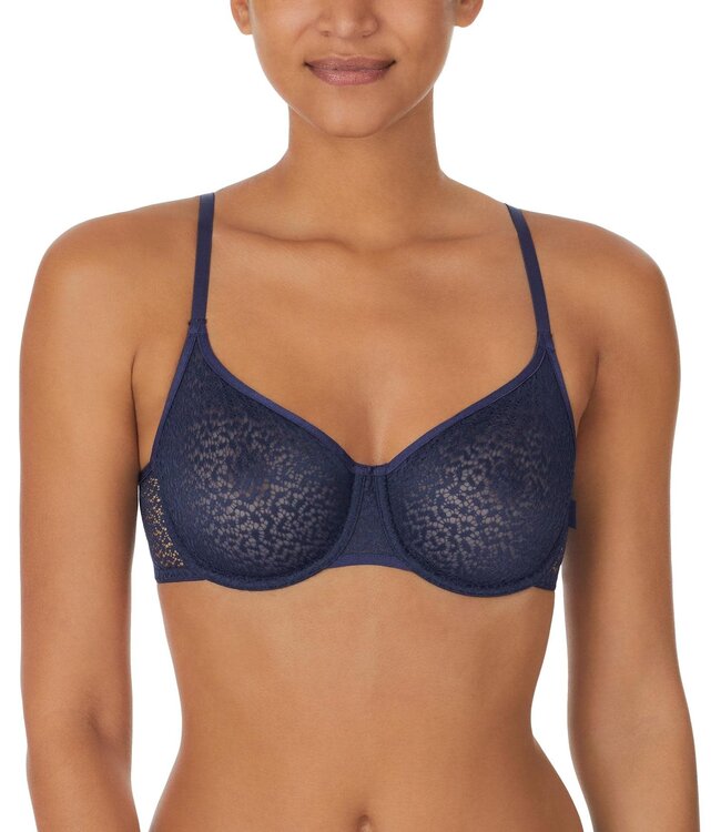 DKNY Modern Lace Wired Demi Bra Naval Blue