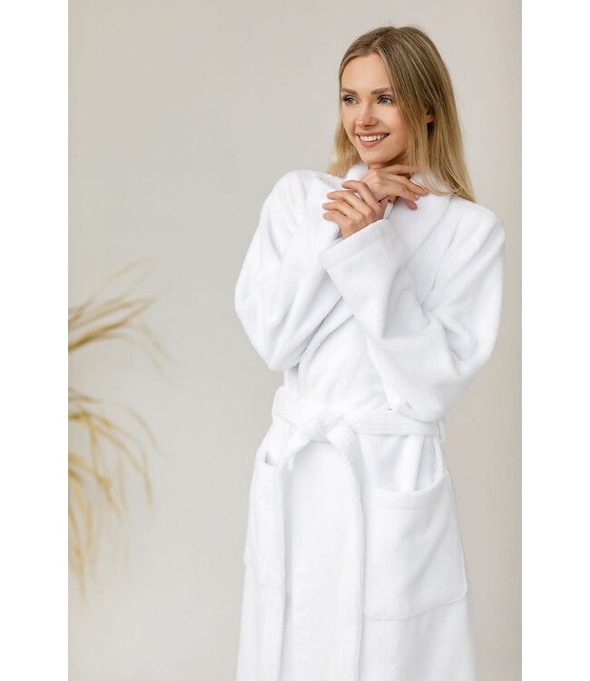 Casilin Unisex Bathrobe Teddy White
